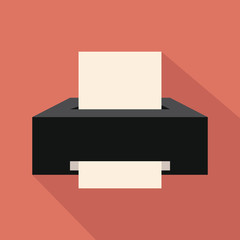 printer vector over color background