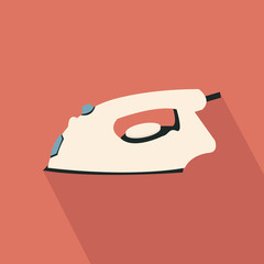 iron illustration over color background