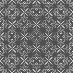 Grey Ornament Seamless Pattern
