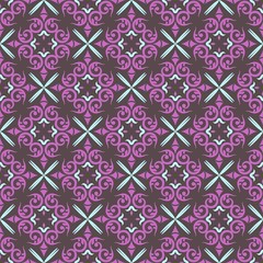 Pink Ornament Seamless Pattern