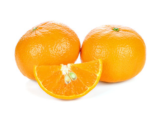 Orange fruit isolated on white background