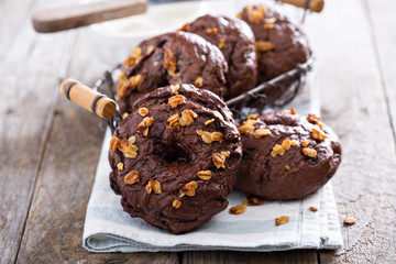 Chocolate homemade bagels