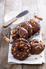 Chocolate homemade bagels