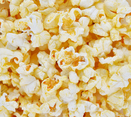 Salted popcorn grains,Snacks a background