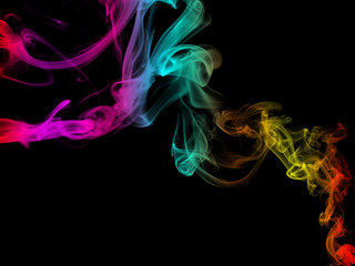 Abstract Smoke graphic colorful background. Colorful Smoke abstract background made with colorful filters.