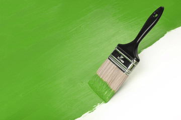 Paintbrush With Greeen Paint