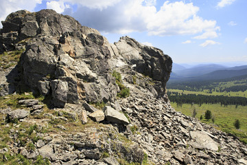 Top Mount Tiyahty of Altai Mountains.
