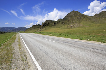 Beautiful Chuysky Trakt in Altai Mountains.