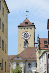 Fototapeta na wymiar Rathausturm in Regensburg