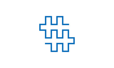 illustration letter logo combination from letter H and H vector logo design concept