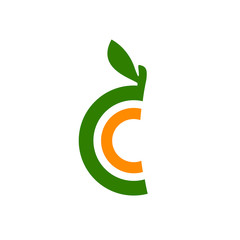 Orange Nature Initial C Logo