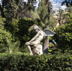 angel statue in the garden