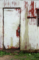 Serial murderer home door