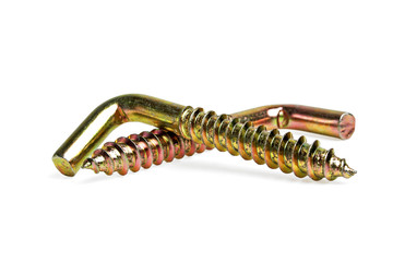 Dowel hooks on a white background