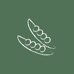 Peapod icon drawn in chalk.