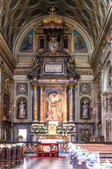 Fototapeta na wymiar The interior of the San Carlo Church in Turin