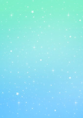 パステルカラー　ブルーグリーン系星空柄背景　縦