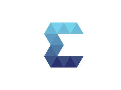 zigma Blue Triangle Geometric Logo