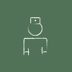 Nurse icon drawn in chalk.
