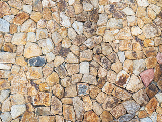 rock stones on the vintage style wall