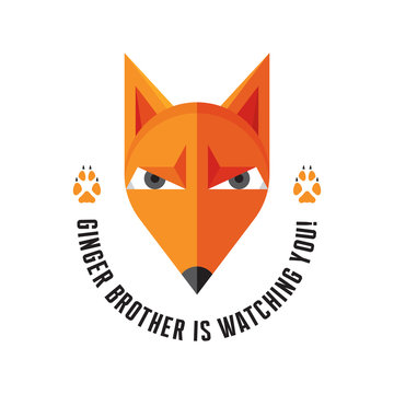 Fox - vector concept illustration. Fox animal logo. Wildlife logo. Vector logo template. Design element.