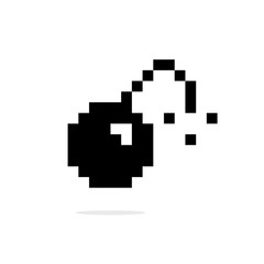 simple 8bit bomb black icon