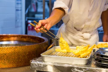 Rolgordijnen Fried Food, Japanese tempura © leungchopan
