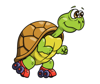 Turtle on roller skates 2