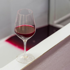 verre de vin en cuverie