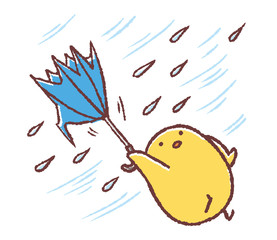 台風とヒヨコ © TAMAGO POTATO
