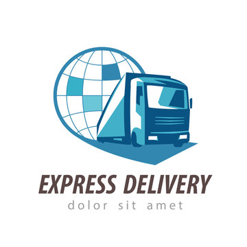 delivery vector logo design template. shipping or truck icon