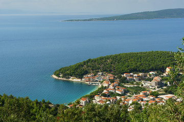 Fototapeta na wymiar Drvenik is a picturesque seaside resort on the Makarska Riviera (Adriatic Sea), located about 30 km southeast from Makarska