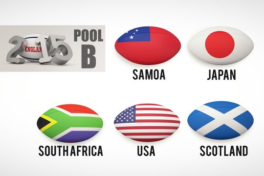 Composite image of england rugby 2015 message - Powered by Adobe