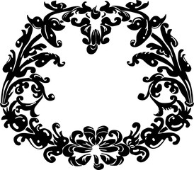 simple floral black isolated pattern