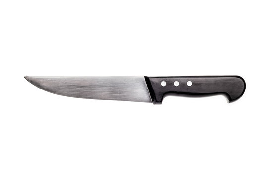 Butcher Knife with Black Handle