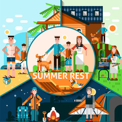 Naklejka premium Summer Rest Concept