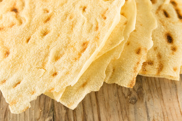 Pane Carasau, Carasau bread, traditional bread of Sardinia 
