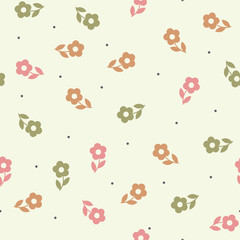 Seamless  pattern with  flowers
