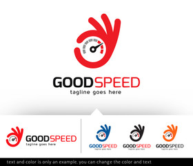 Fototapeta premium Good Speed Logo Template Design Vector 