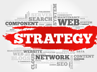 STRATEGY word cloud, education concept