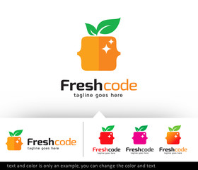 Fresh Code Logo Template Design Vector 