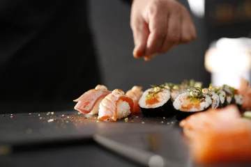 Keuken foto achterwand Sushi bar Japanse keuken, sushi