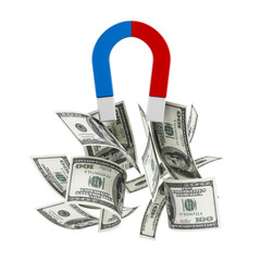 Magnet draws money pile