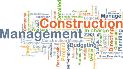 Construction management background concept