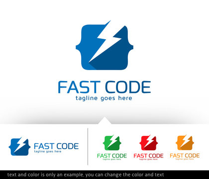Fast Code Logo Template Design Vector 