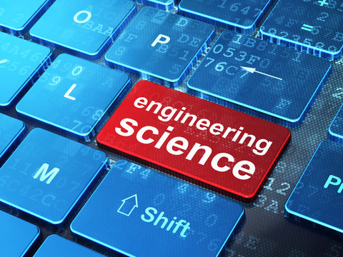 Science concept: Engineering Science on computer keyboard