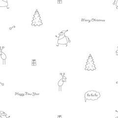 the seamless vector Christmas pattern