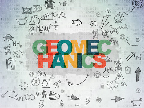 Science concept: Geomechanics on Digital Paper background