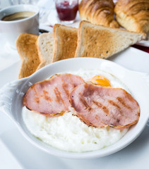 Prepared Egg and ham - prepared egg under the sun