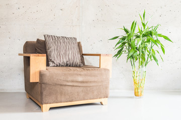 Beautiful luxury wooden sofa